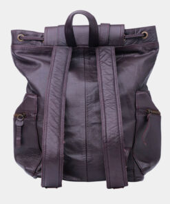 Chestnut Leather Backpack Travel Laptop Office Bag Back