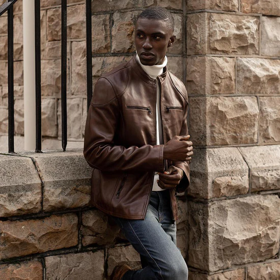 Leather Bomber Jacket