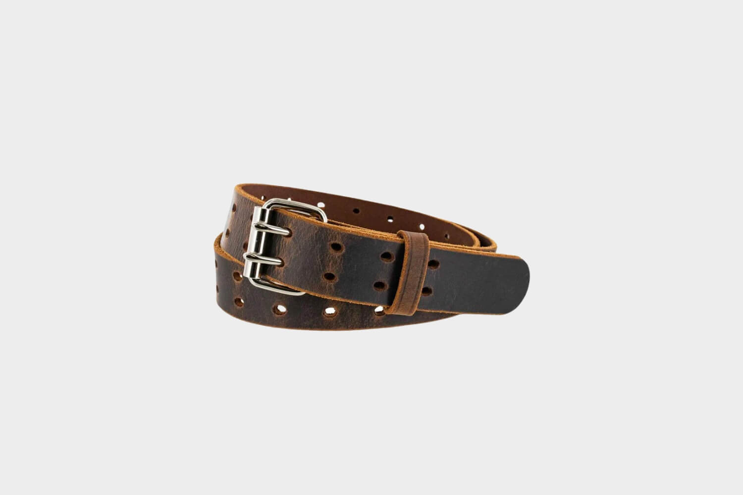 Black Leather Tow Belt - Mens Leather Wear