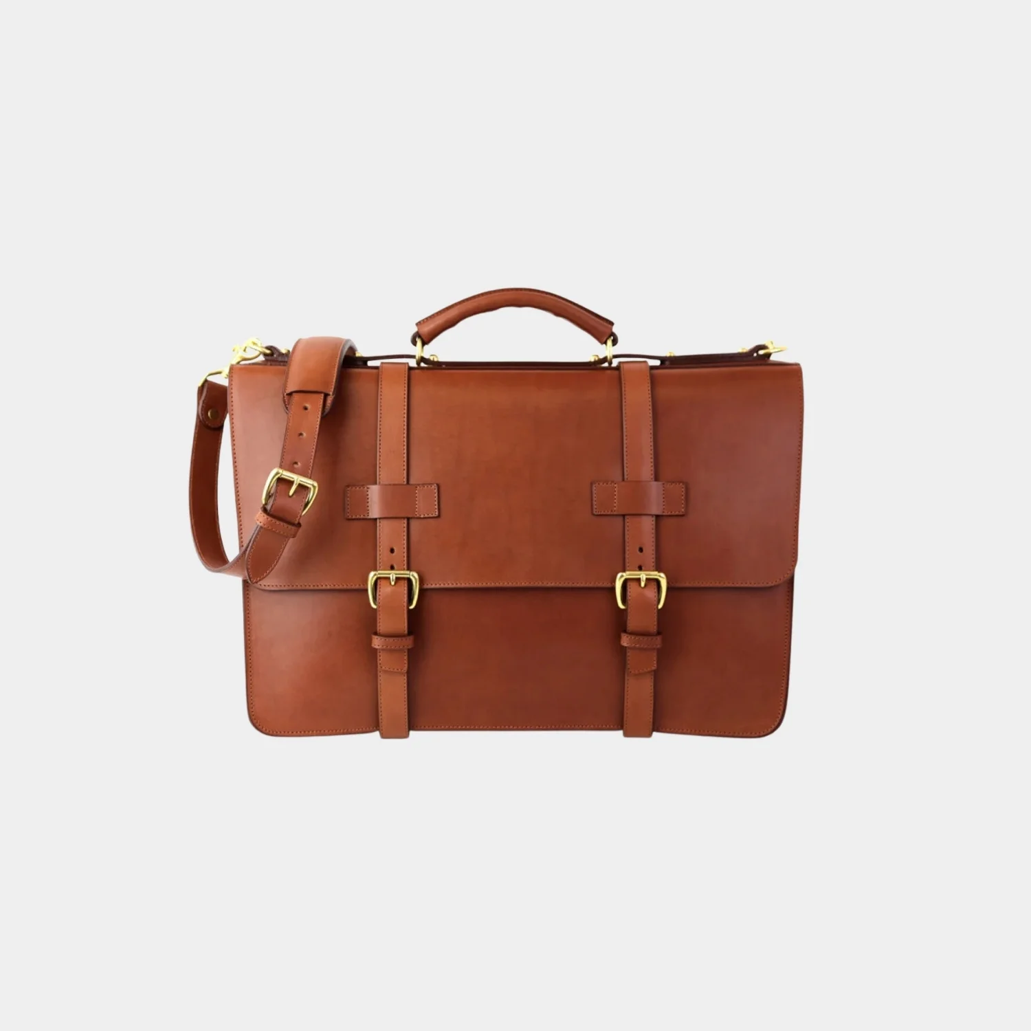 American Style Brown Leather Briefcase
