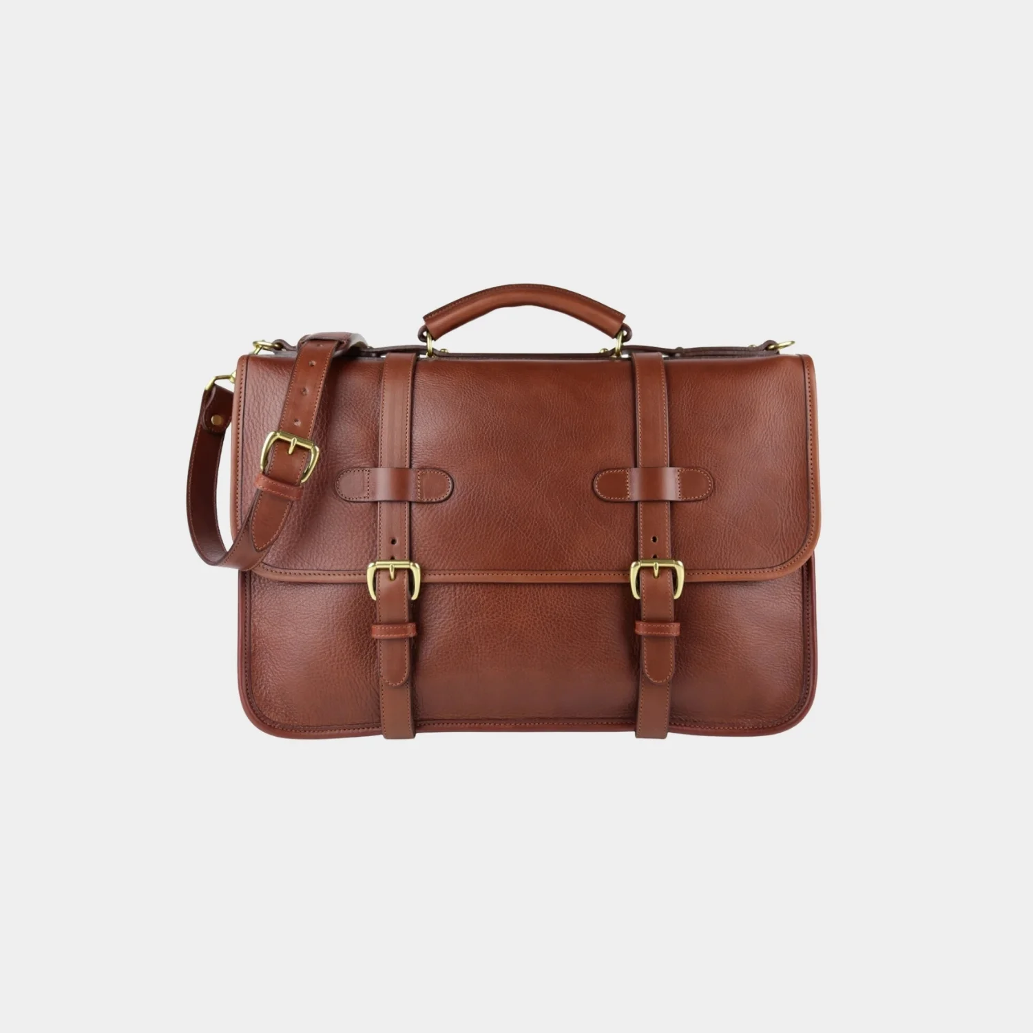 Classy American Style Brown Leather Briefcase