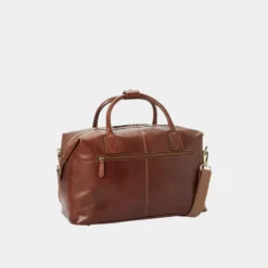 Classy Brown Leather Duffle Bag