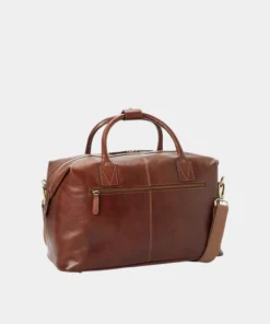Classy Brown Leather Duffle Bag
