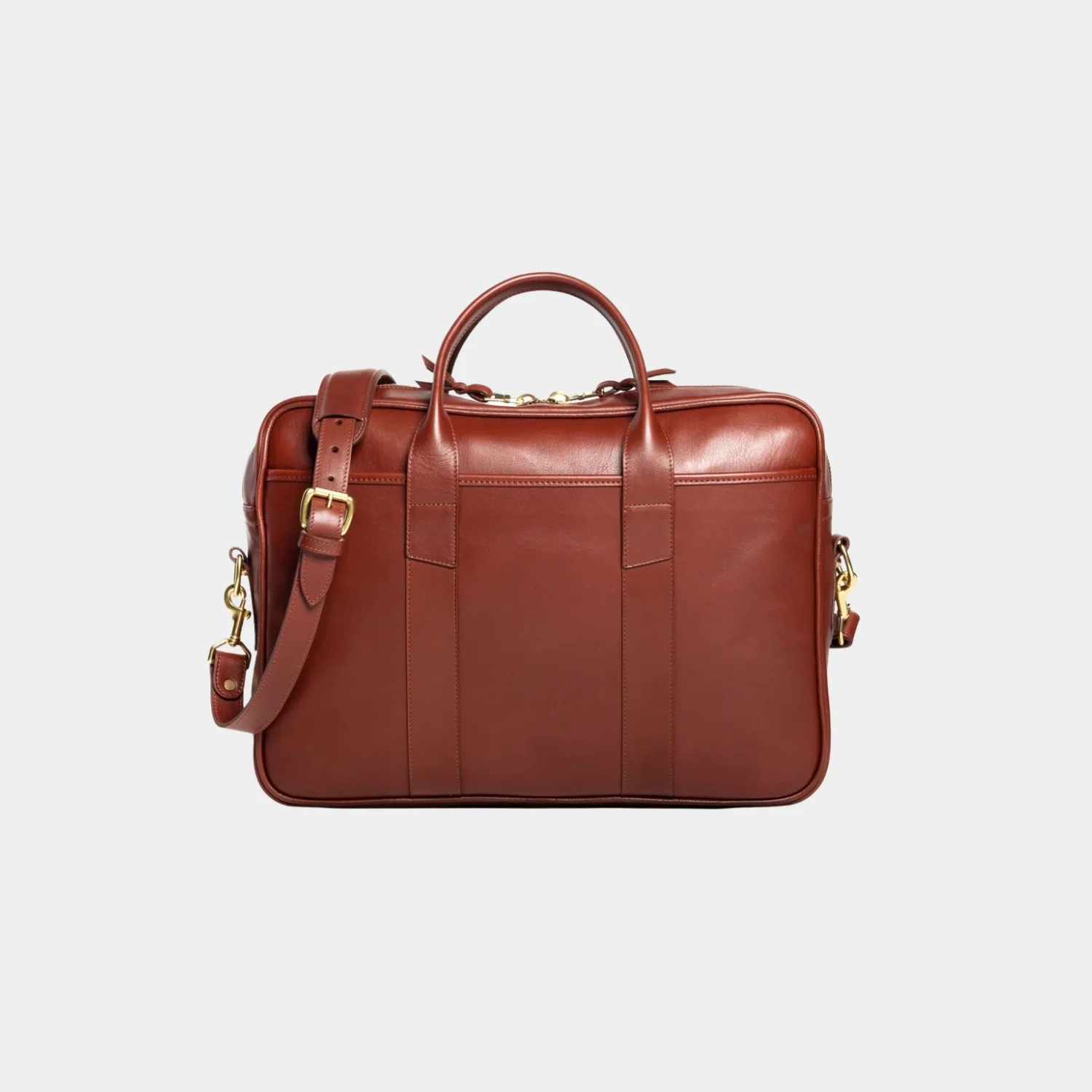Commuter Chestnut Leather Briefcase