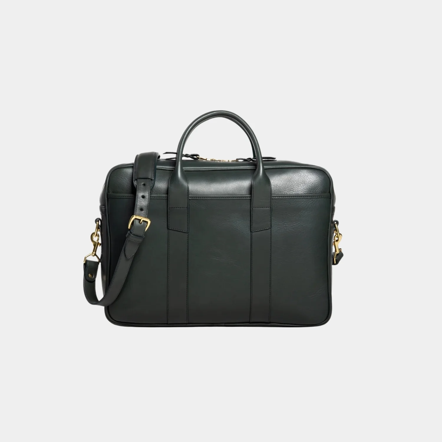 Commuter Green Leather Briefcase