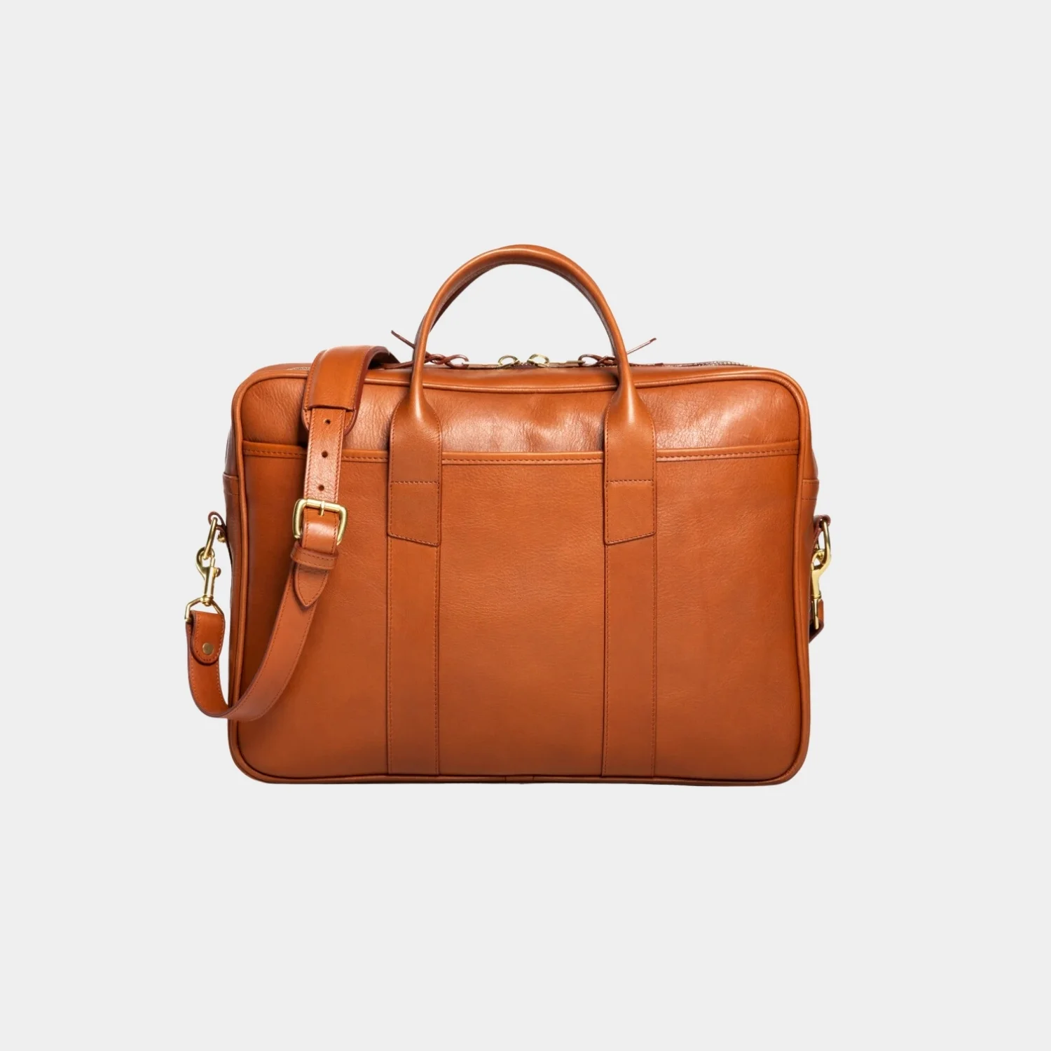 Commuter Tan Leather Briefcase