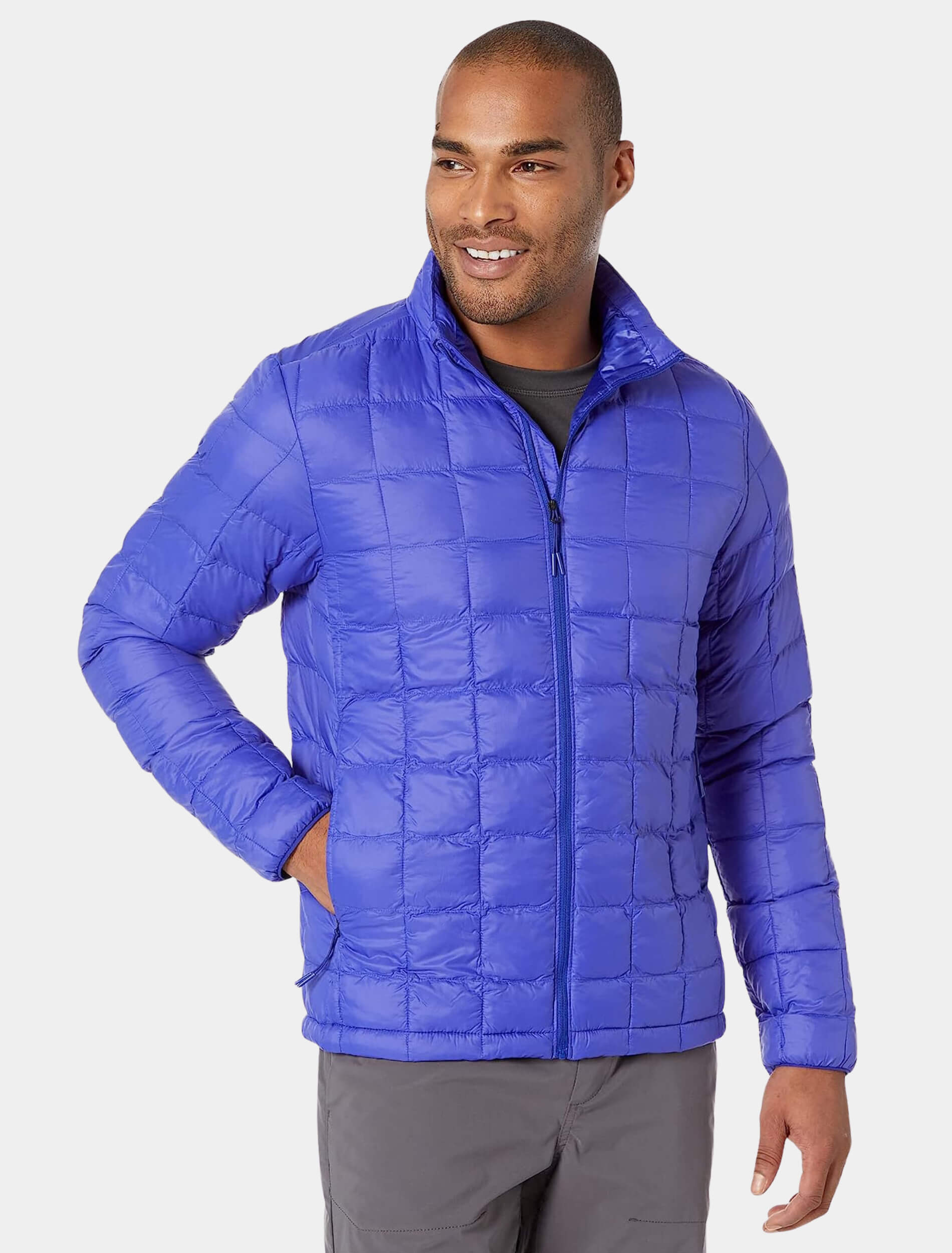 Mens John Blue Quilted Puffer Jacket