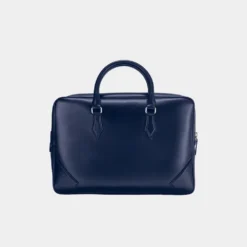 Buy Classy Blue Leather Laptop Briefcase Bag