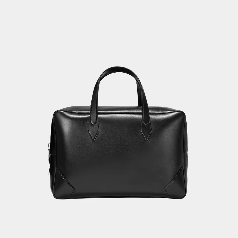 Buy Premium Black Leather Duffle Bag