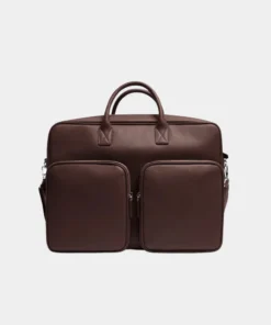 Premium Brown Leather Large Laptop Briefcase Bag
