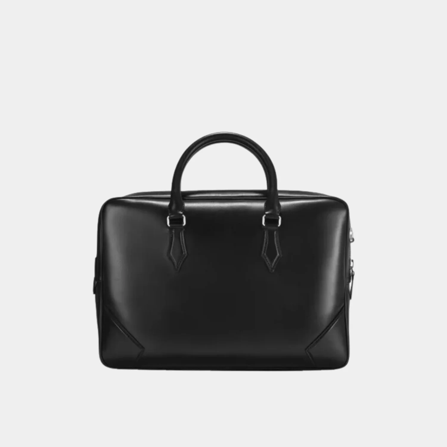 Stylish Black Leather Laptop Briefcase Bag