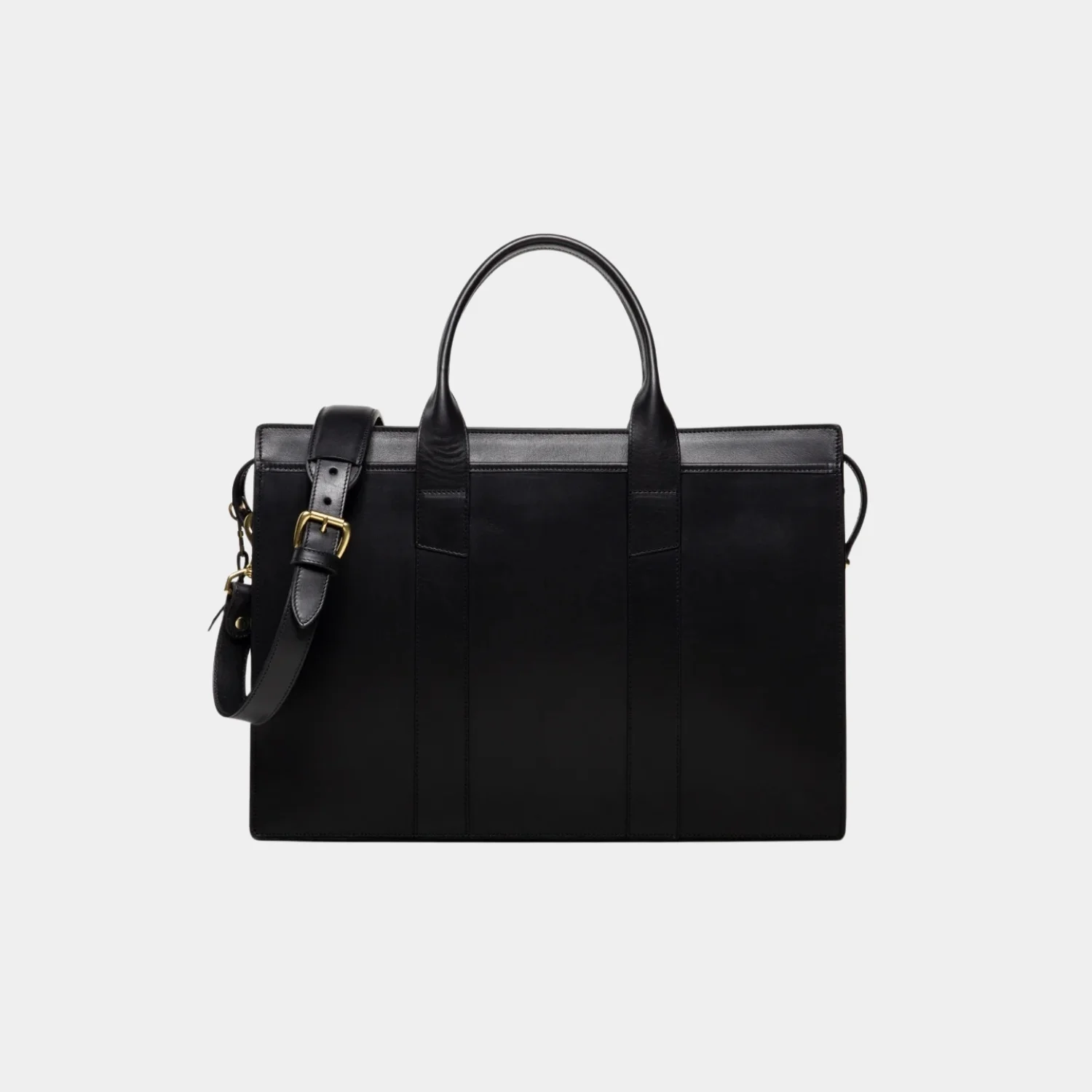 Shop Classy Black Leather Laptop Briefcase Bag