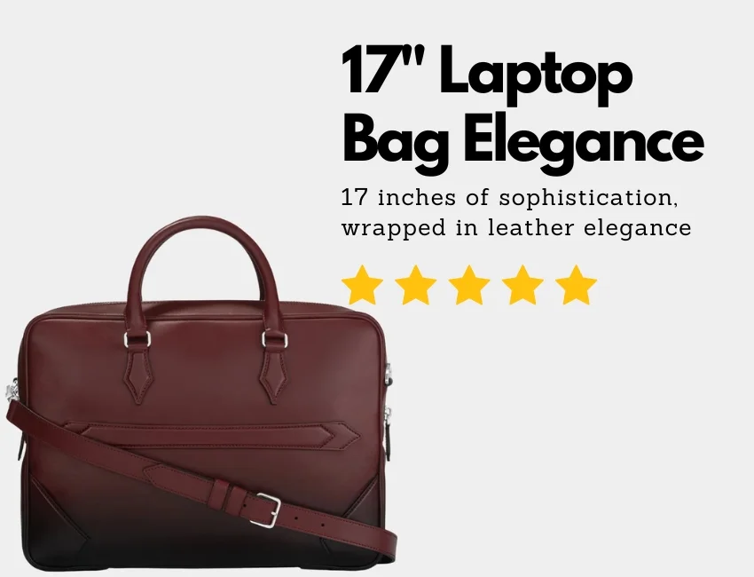 Buy Classy Maroon Leather Laptop Briefcase Bag For Unique Style