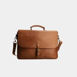 Buy Classy Tan Brown Leather Laptop Messenger Briefcase Bag