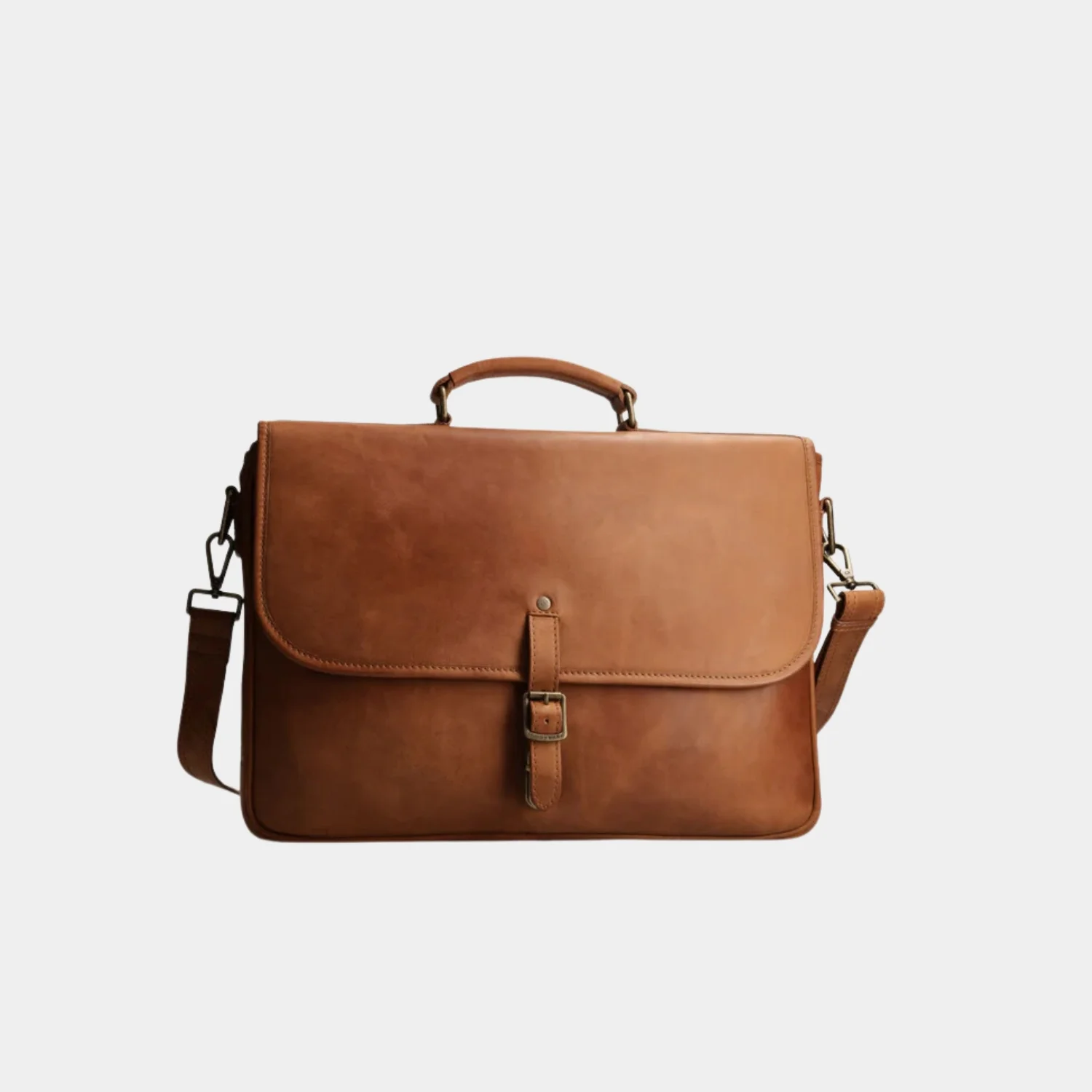 Buy Classy Tan Brown Leather Laptop Messenger Briefcase Bag
