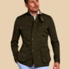 Shop Mens Classic Dark Green Cotton Safari Jacket