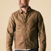 Huckberry Flannel-Lined Tan Waxed Cotton Trucker Jacket