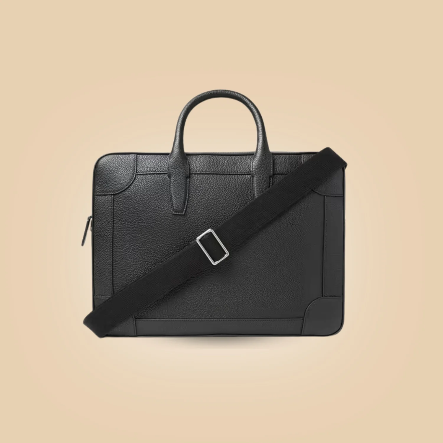 Mulberry Belgrave Black full-grain Leather Laptop Briefcase