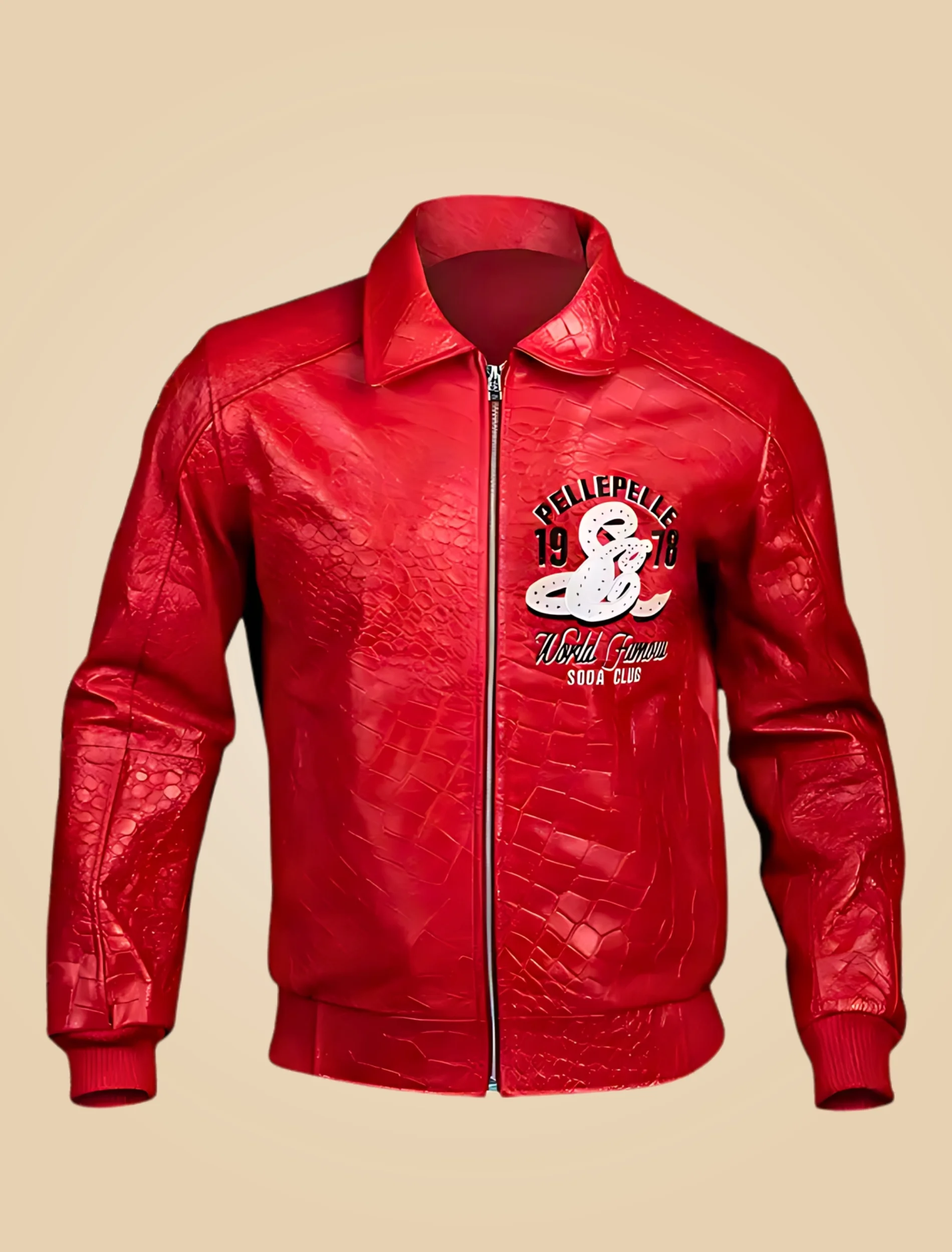 Pelle Pelle Soda Club Red Leather Jacket Front