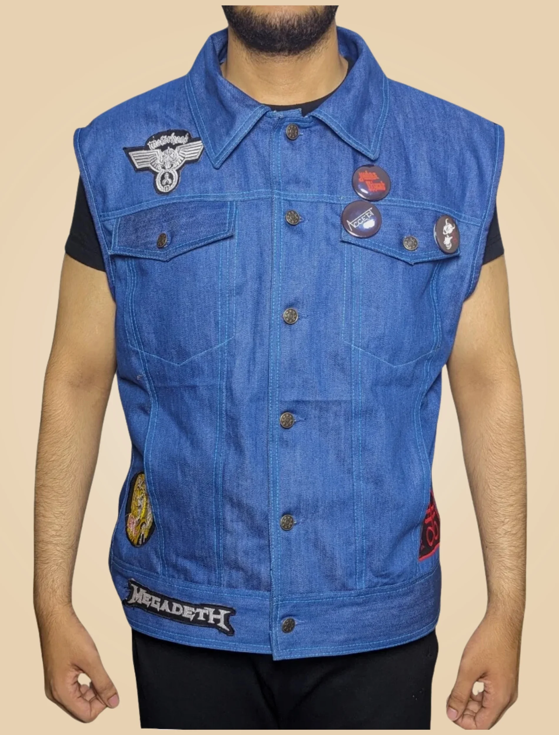 Shop Stranger Things Eddie Munson Blue Denim Vest