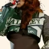 2025 Global Citizen Festival Cardi B Leather Cropped Jacket Front
