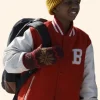 8-Bit Christmas Mikey Trotter Varsity Jacket Front Image