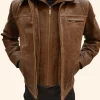A Royal Montana Christmas Huntley Leather Jacket Front Image