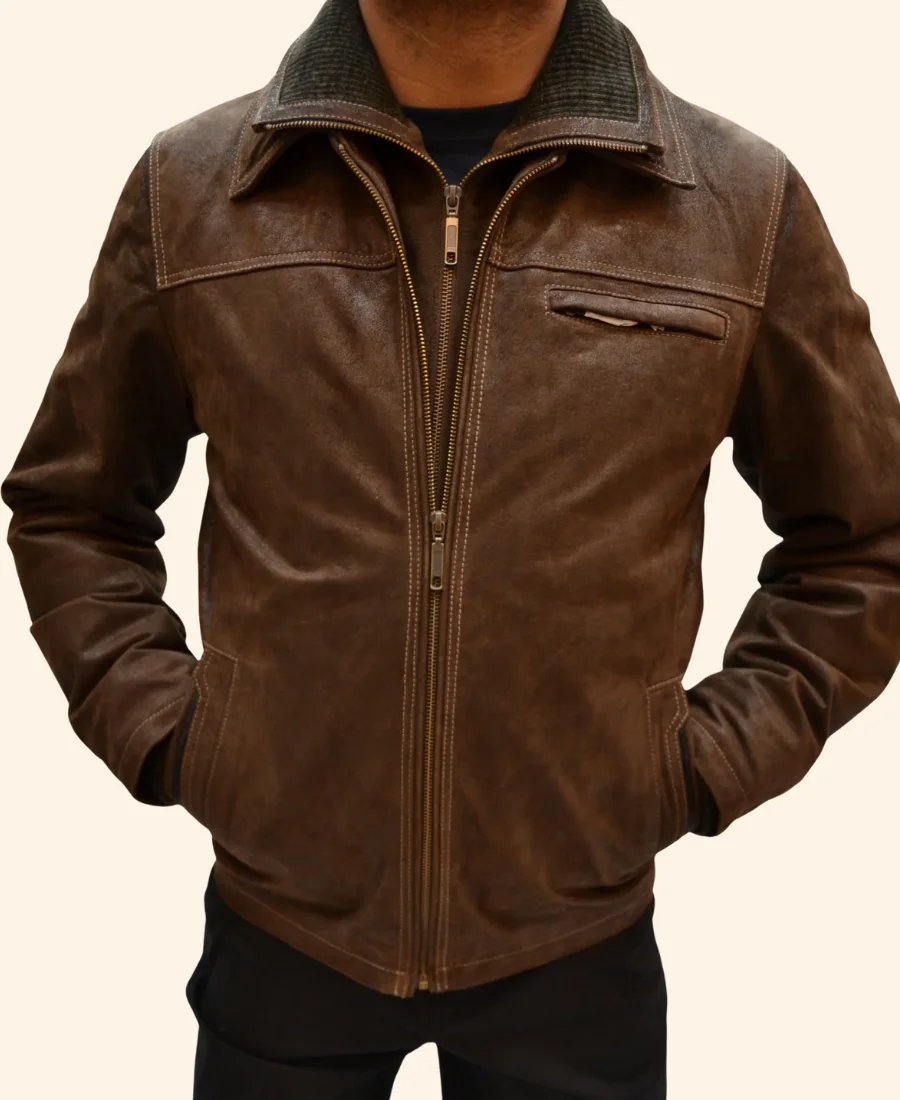 A Royal Montana Christmas Huntley Leather Jacket