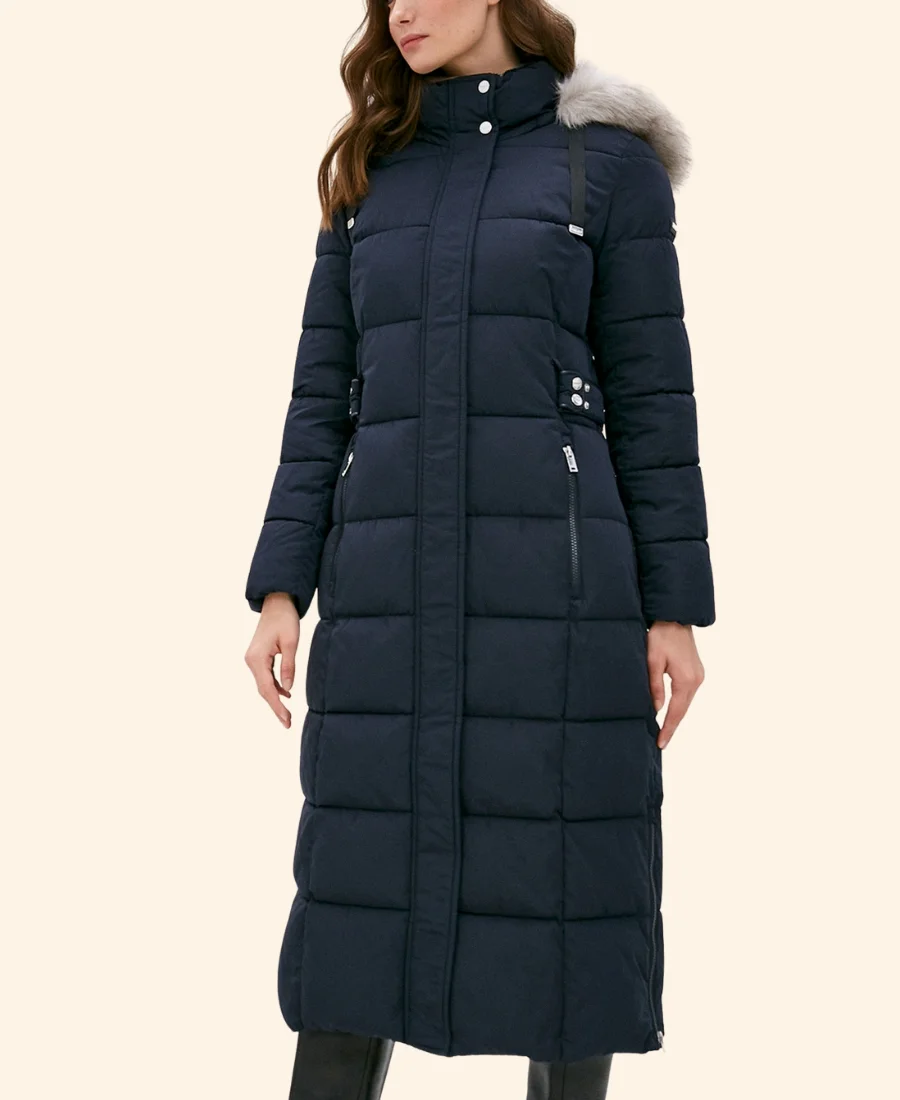 A Royal Montana Christmas Princess Victoria Of Zelarnia Puffer Coat Front Image