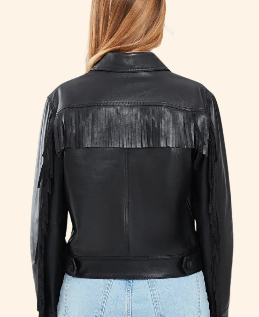 A Royal Montana Christmas Princess Victoria of Zelarnia Leather Jacket Back Image