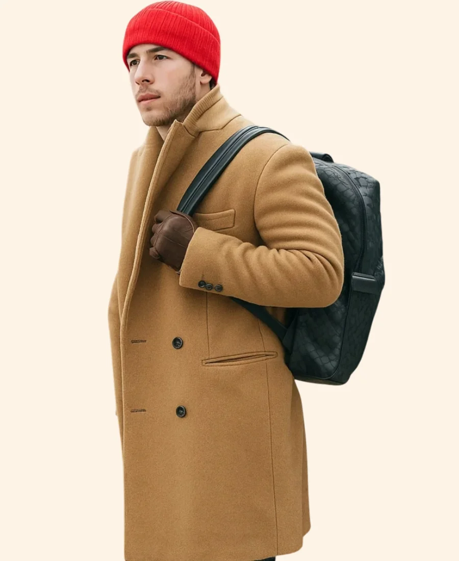 A Very Jonas Christmas Nick Jonas Trench Coat Full Image