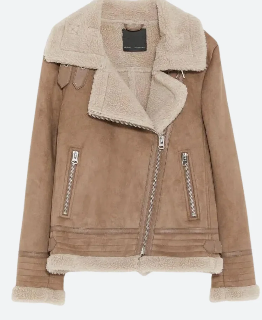 A Veteran Christmas Grace Garland Suede Leather Jacket