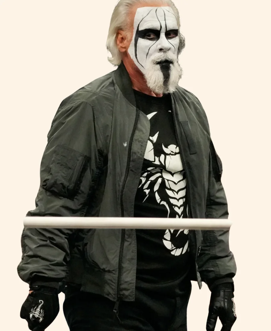 AEW WrestleDream 2025 Sting Bomber Jacket Front
