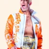 AEW x NJPW Zack Sabre Jr. Leather Jacket Front Image