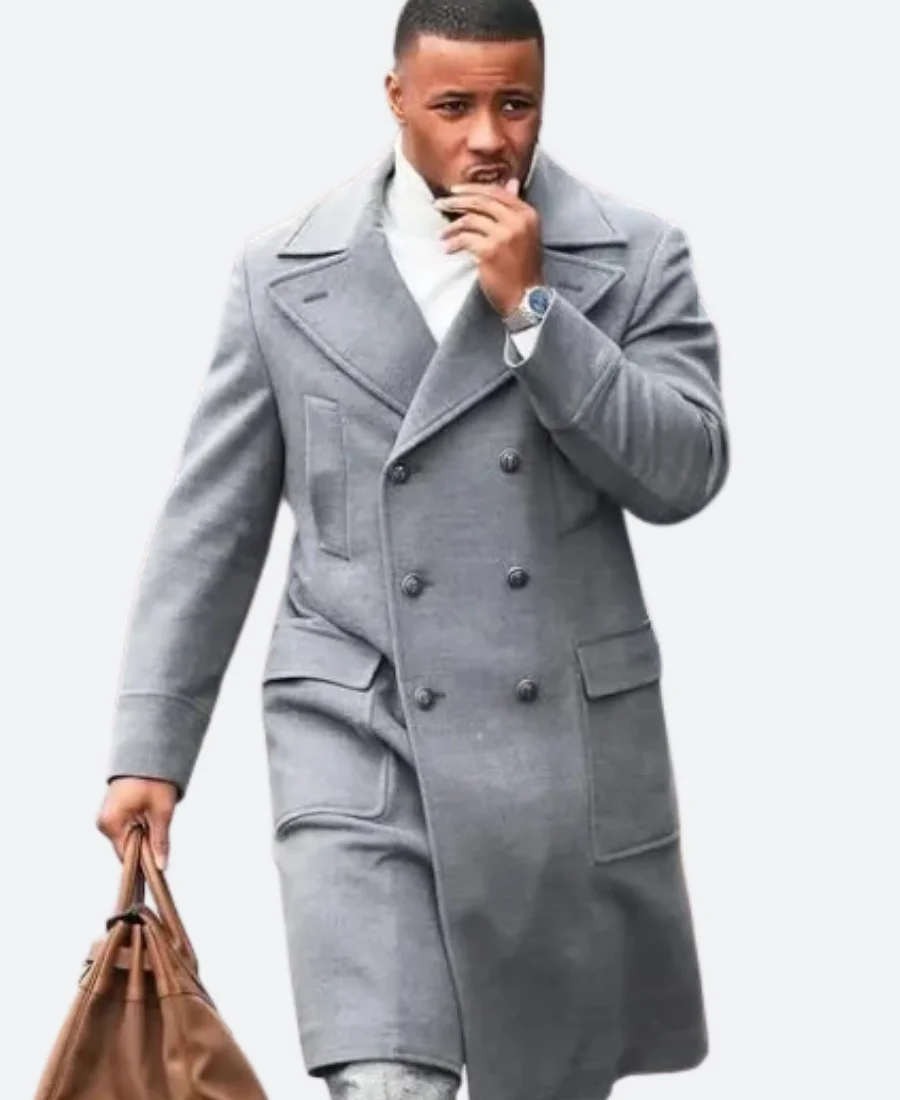 AFC Divisional Playoff Saquon Barkley Trench Coat