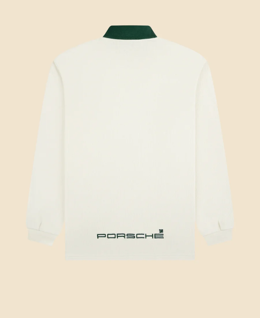 ALD x Porsche Crest Rugby Sweatshirt White Back Image