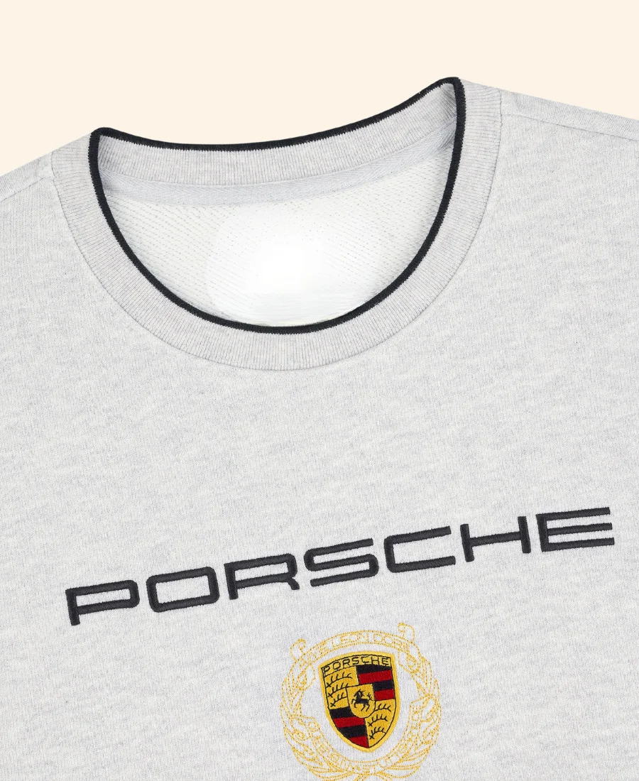 ALD x Porsche Embroidered Crewneck Sweatshirt Grey Image