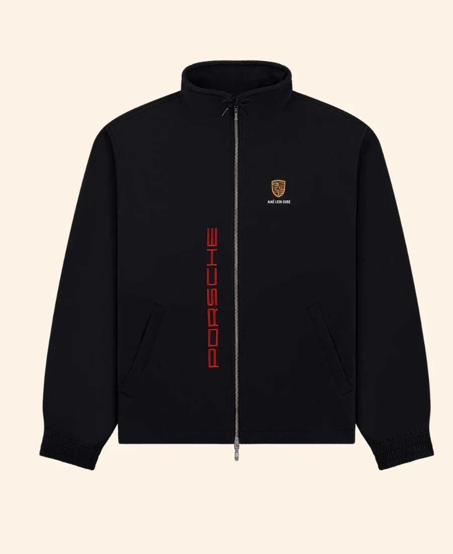 ALD x Porsche Nylon Track Jacket Black Front Image