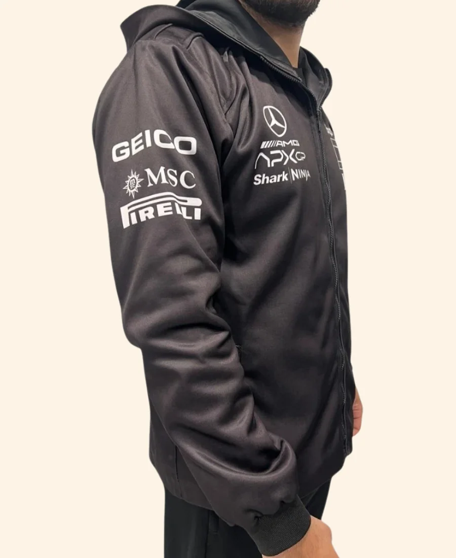 APX GP F1 Brad Pitt Hoodie Black Sleeves Image