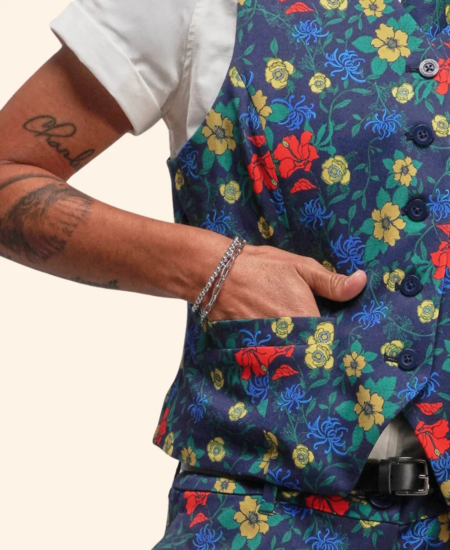 Abbott Elementary S05 Ms. Alomar Floral Vest Close Image