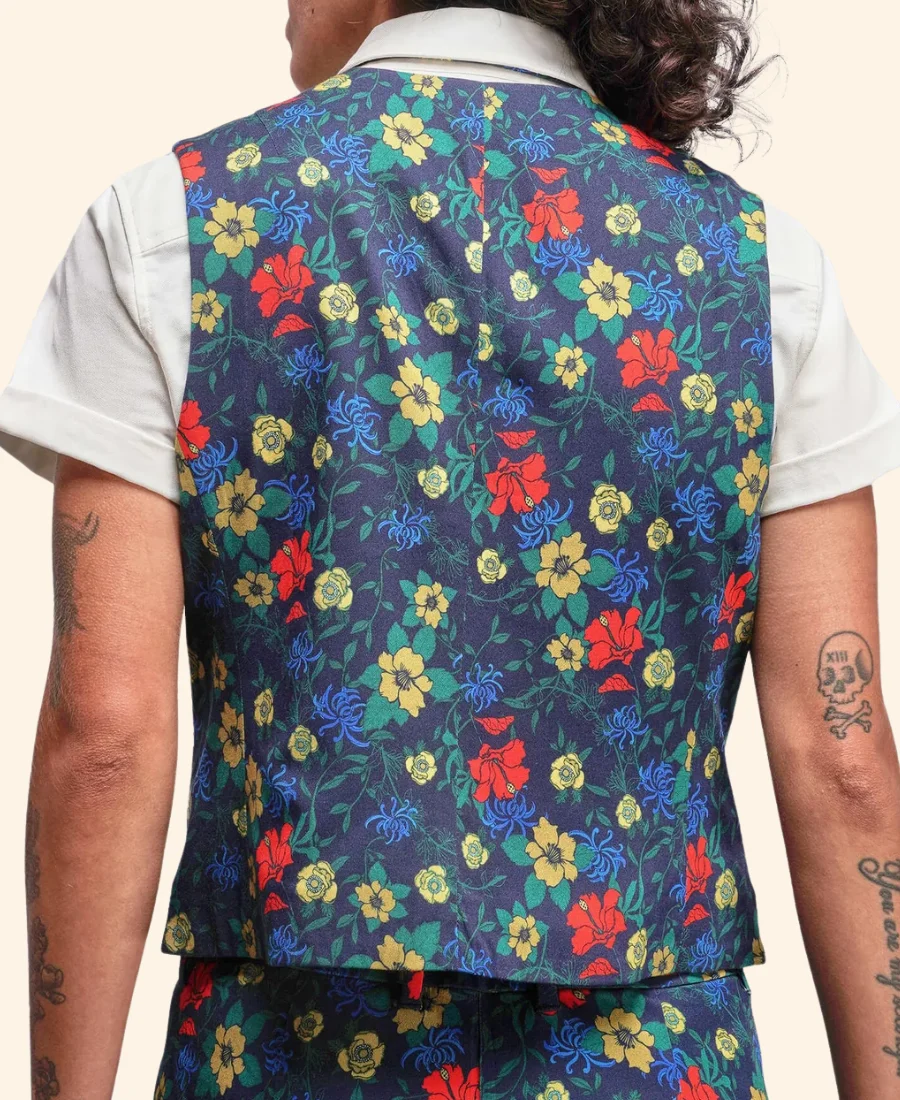 Abbott Elementary S05 Ms. Alomar Floral Vest back Image