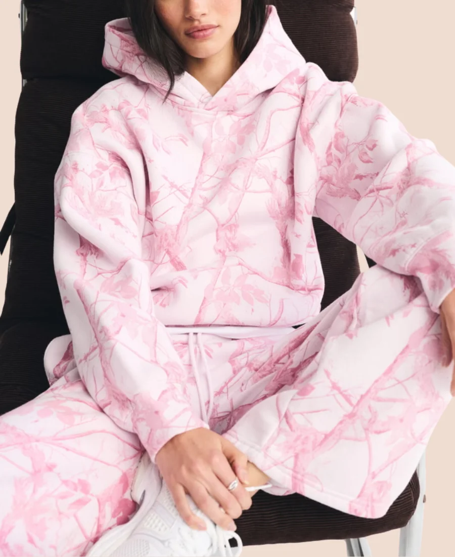 Abercrombie Light Pink Camo Hoodie Image