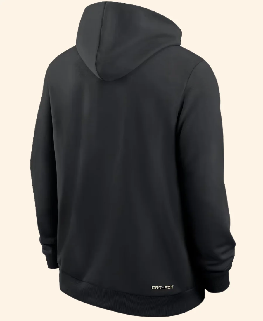 Alabama Crimson Tide 2025 Sideline Standard Hoodie Black Back Image