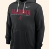 Alabama Crimson Tide 2025 Sideline Standard Hoodie Black Front Image
