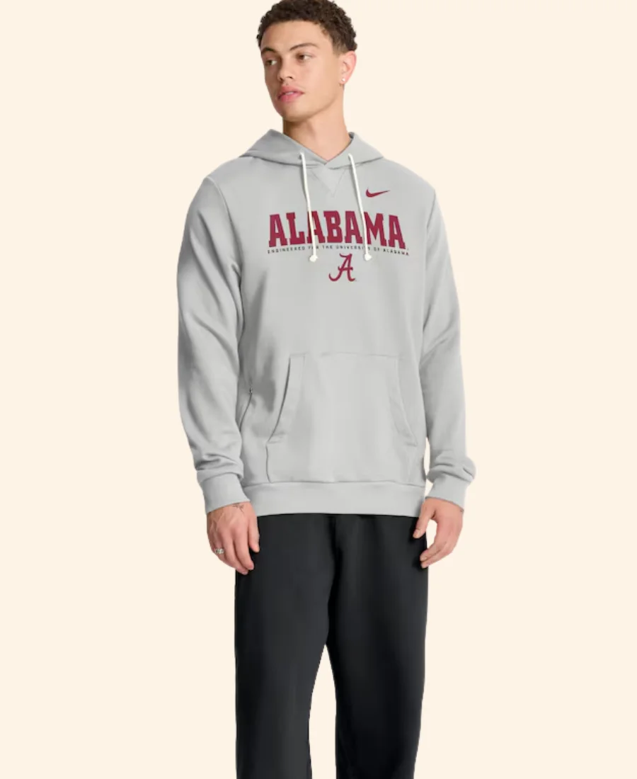 Alabama Crimson Tide 2025 Sideline Standard Hoodie Grey Image