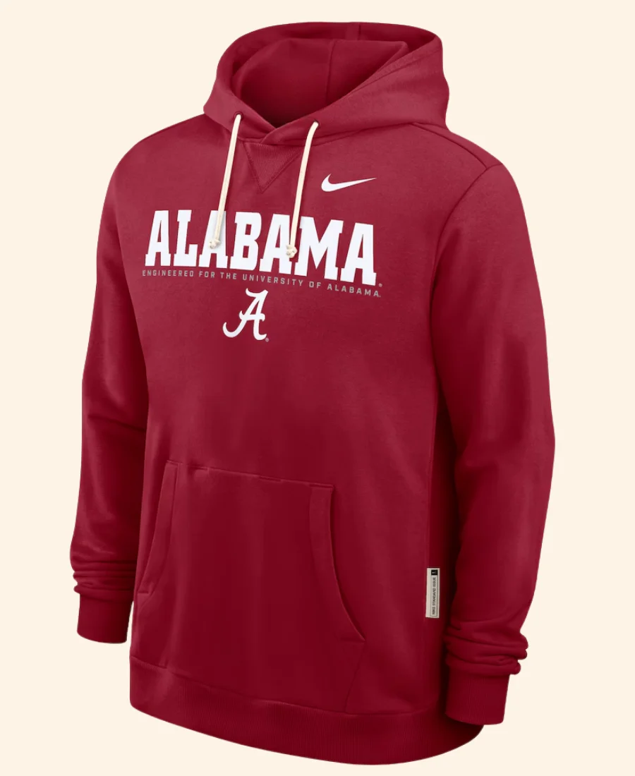 Alabama Crimson Tide 2025 Sideline Standard Hoodie Red Front Image