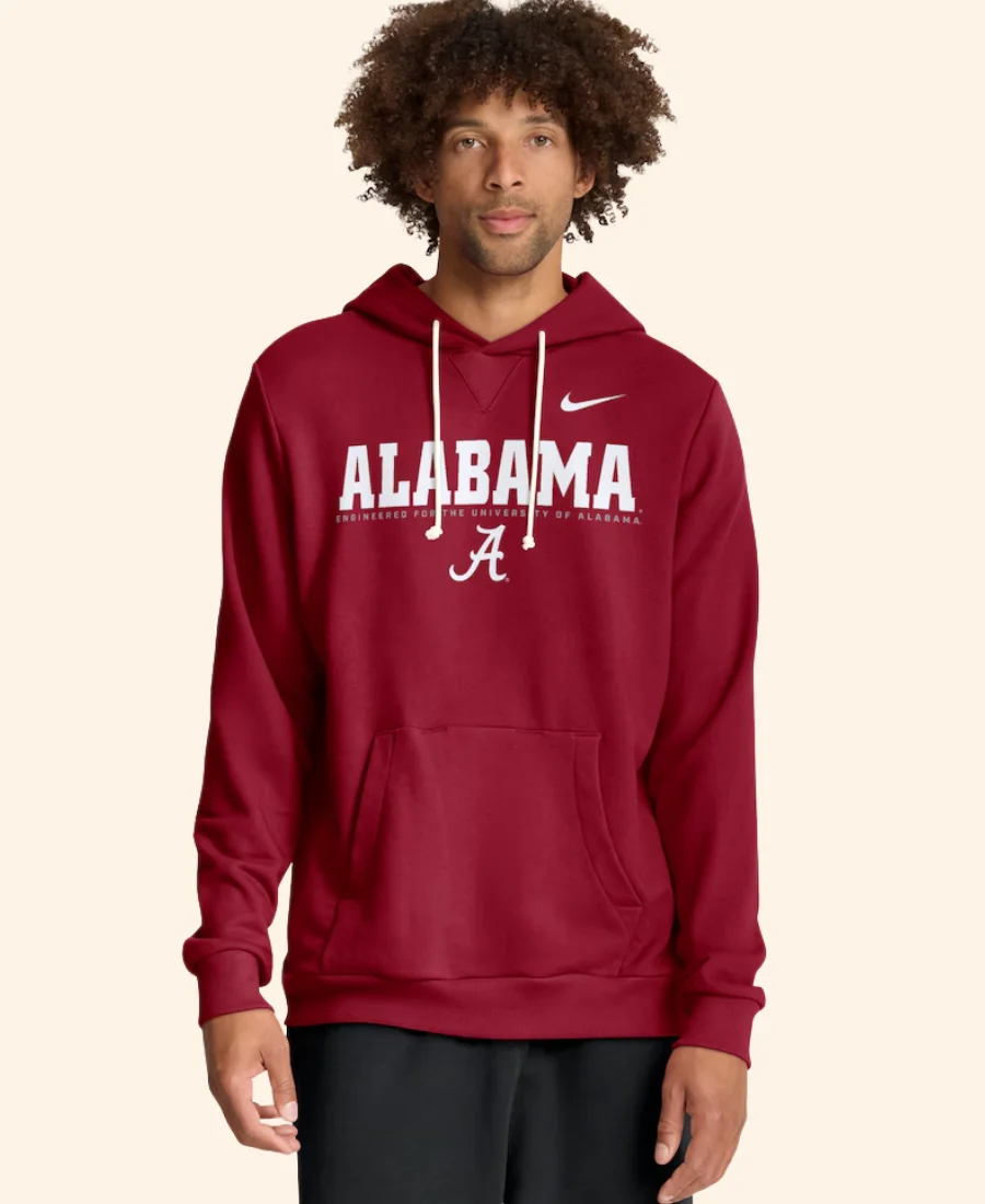 Alabama Crimson Tide 2025 Sideline Standard Hoodie Red Front