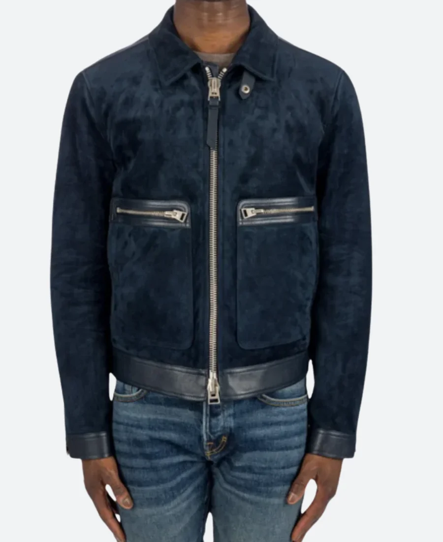 American Idol S22E07 Luke Bryan Suede Leather Jacket