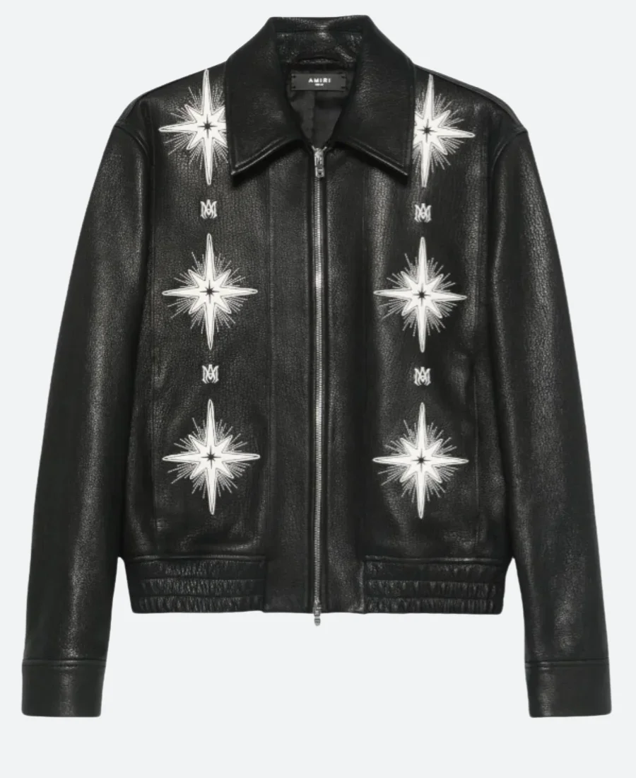 American Idol S23 Luke Bryan Stars Leather Jacket