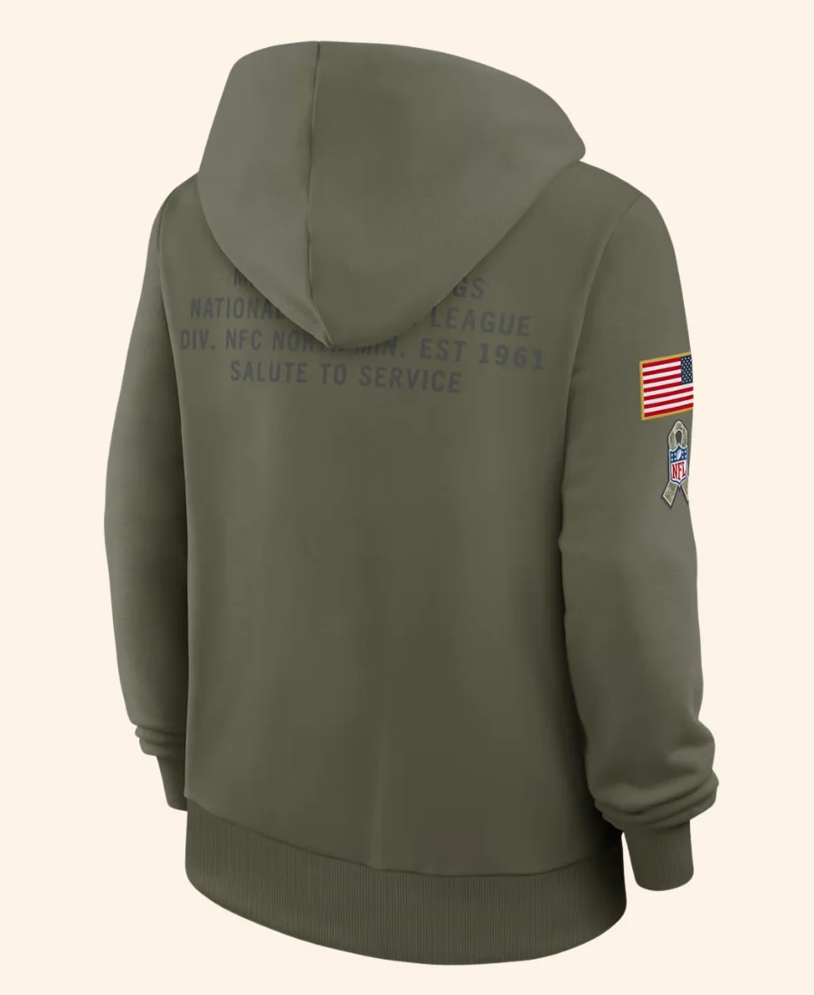 Arizona Cardinals 2025 Salute To Service Hoodie Back Image
